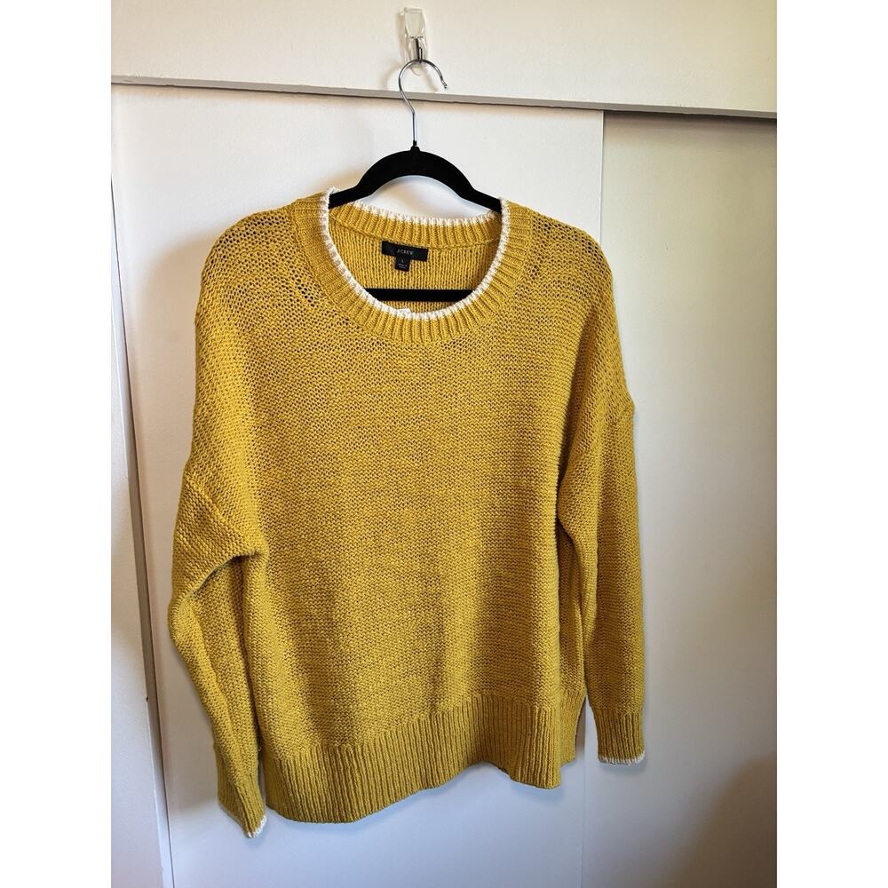 J.CREW NWT Pullover Women’s Golden Yellow Crewneck Sweater Size L